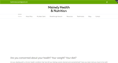 Desktop Screenshot of mainelyhealthandnutrition.com