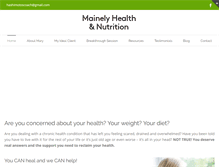 Tablet Screenshot of mainelyhealthandnutrition.com